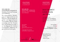 Das Debüt und sein Autor_Flyer