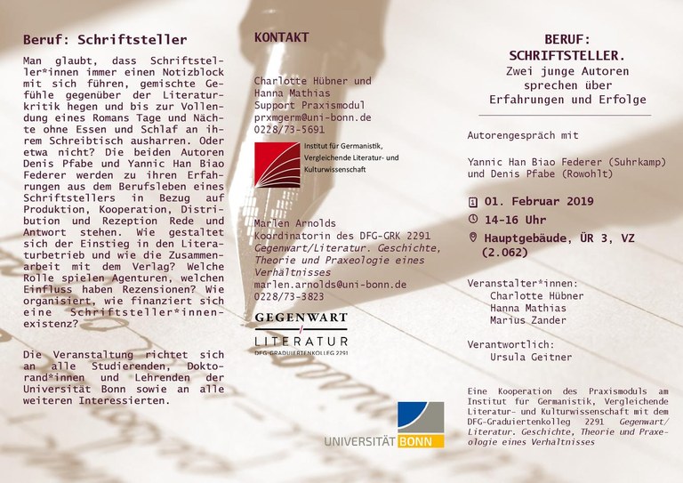 Flyer_Laborgespräch_Beruf Schriftsteller