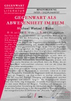 Gegenwart als Abwesenheit_Flyer