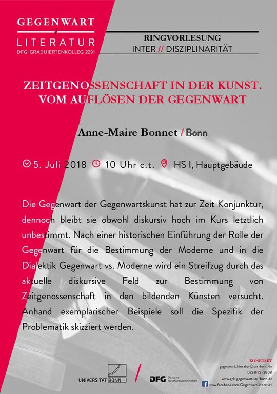 Zeitgenossenschaft in der Kunst_Flyer