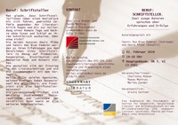 Beruf: Schriftsteller_Flyer