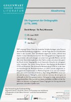 Die Gegenwart der Othographie_Plakat