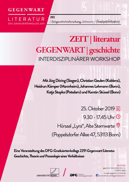 ZEIT I Literatur GEGENWART I Geschichte_Plakat